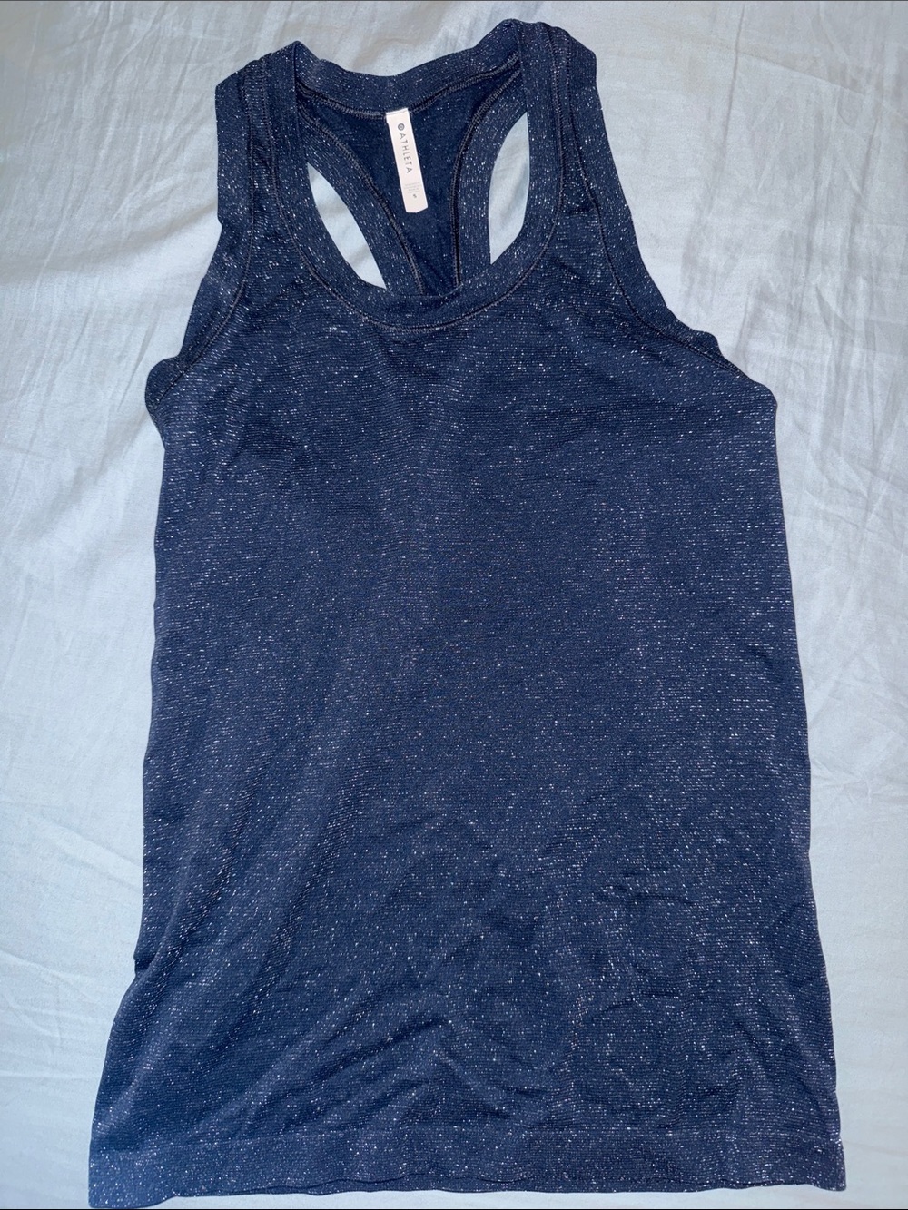 Athleta Navy Glitter Racerback Tank Top